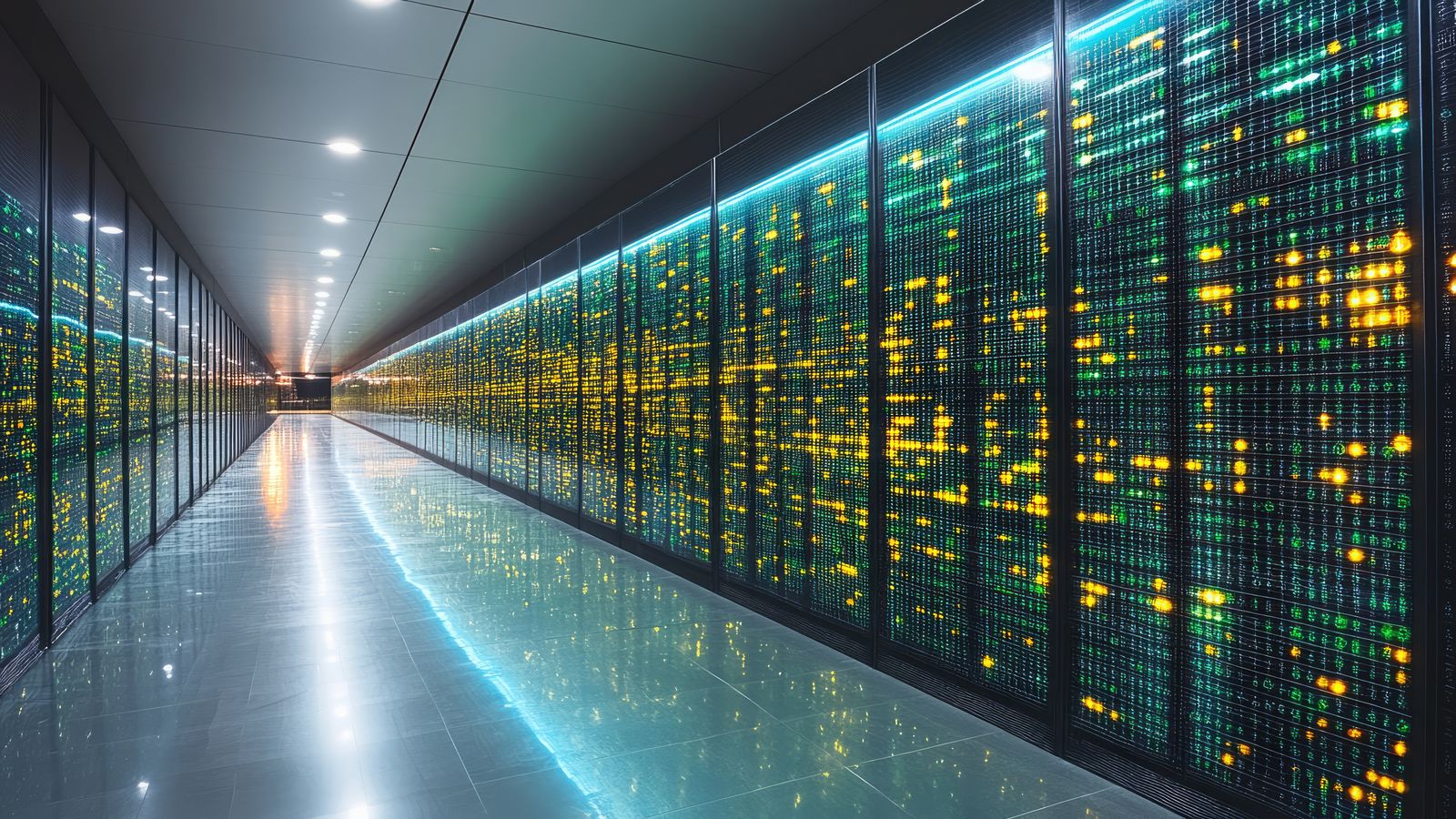 Painel de gerenciamento de hospedagem com indicadores de uptime