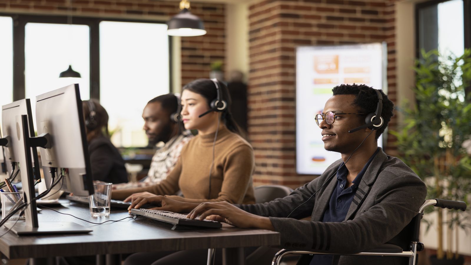 Painel de suporte com categorias de atendimento